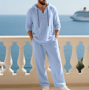 MARRI™ | BEQUEMES 2-TEILIGES HERREN-SET AUS LEINEN