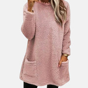 Oriella - Weicher Fleece Pullover Mit Tasche