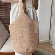 Boho Strohtasche Damen – Handgefertigte Strandtasche Sommer 2025 Shopper