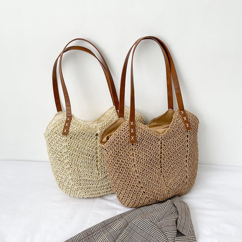 Vegane Leder Tote Bag – Minimalistische Große Schultertasche
