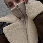 Aurora Wildleder Kunstleder Jacke
