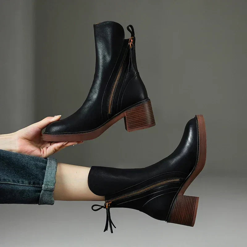 Marcy - Elegante Stiefeletten mit Blockabsatz