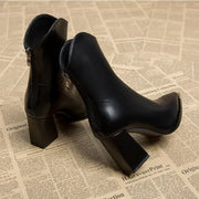 Angela | Damen-Frühjahrs-Stiefeletten mit spitzer Kappe und Absatz