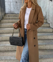 Johanna | Damen Trenchcoat mit langen Ärmeln und Knopfleiste