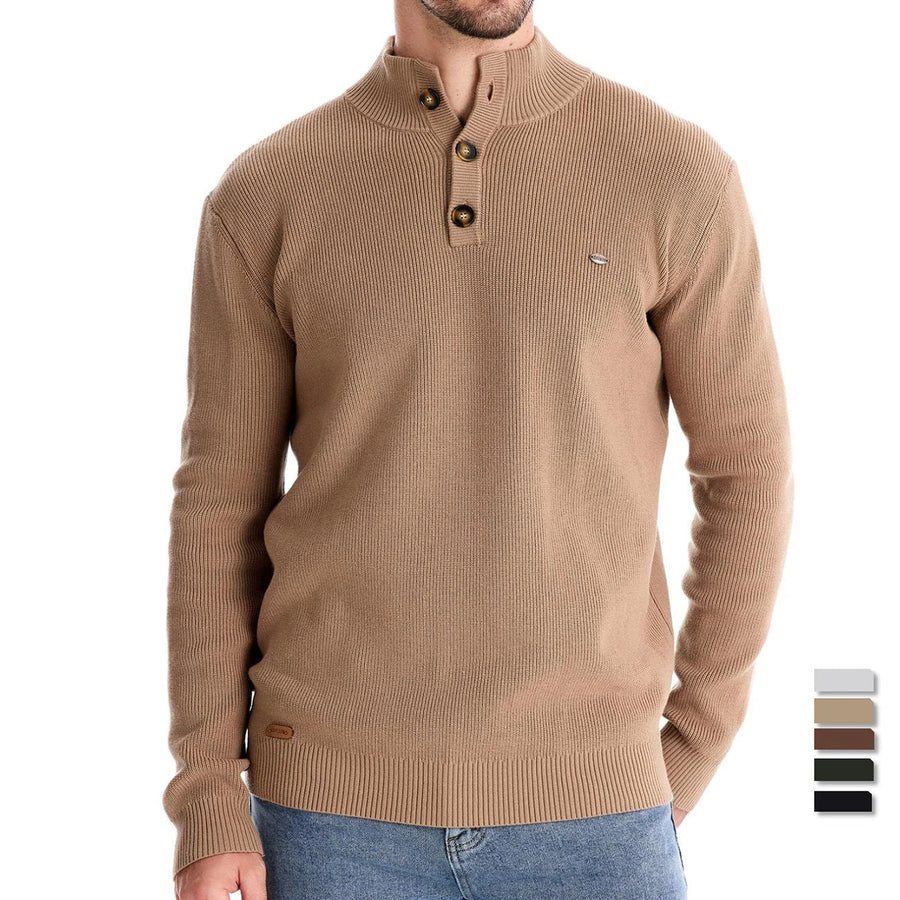 RICCARDO | HERRENPULLOVER MIT KNÖPFEN