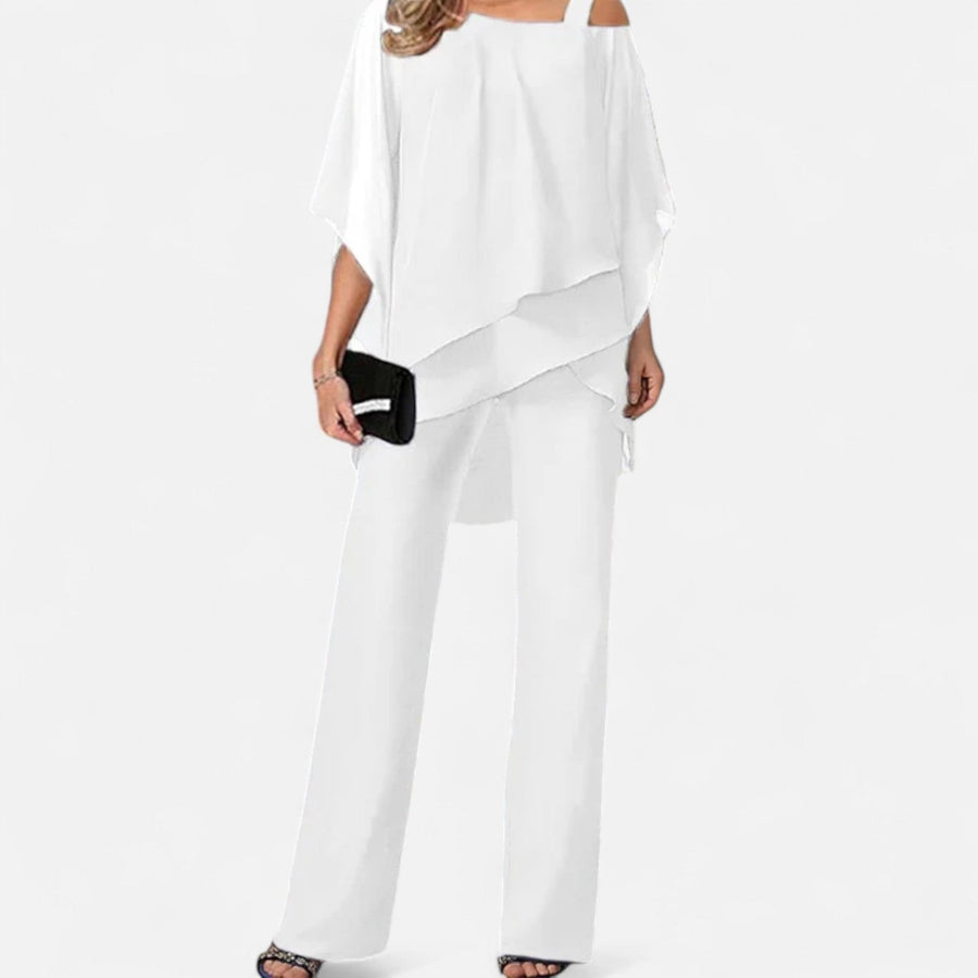 Zweiteiliges Sommer-Set für Damen: Oberteil und Hose