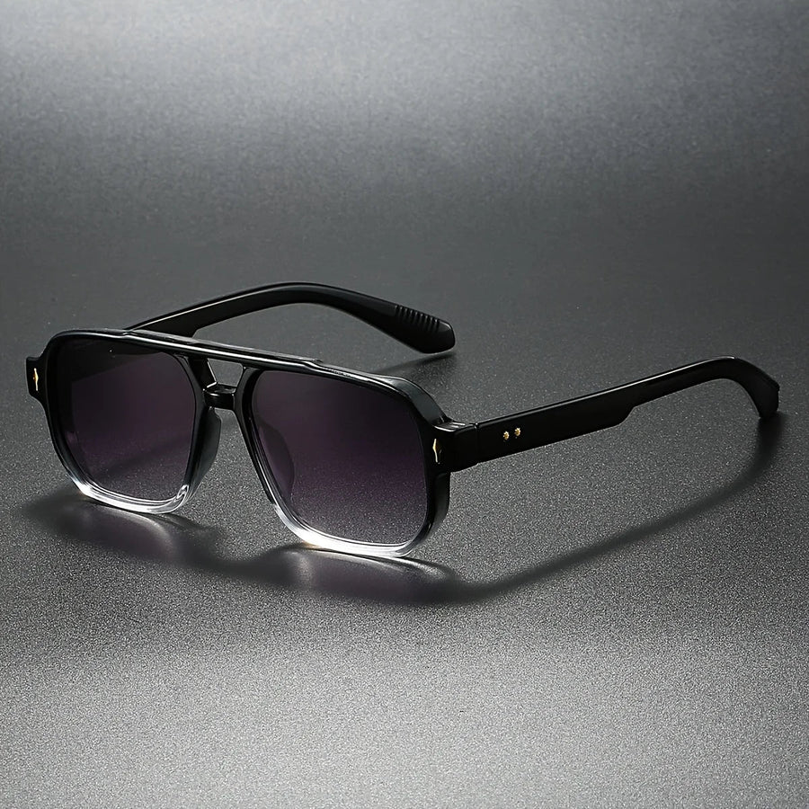 LumeSight – Sonnenbrille Mit Doppelter Brücke Und Eckigem Rahmen