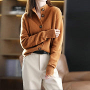 Damen Freizeit-Strickjacke Mit Knopfleiste | Gestrickt