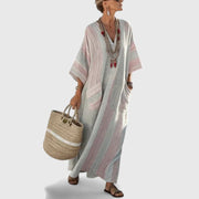 Alina | Damen Boho Taschen Maxi Kleid