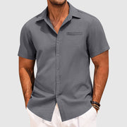 Seaford | Camicia da uomo a maniche corte con tasca sul petto nascosta