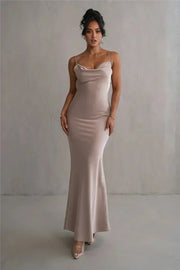 Cassiane - Satin Blumen Kleid