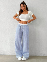 Heidi-Mode | Gestreifte Hose mit Weitem Bein
