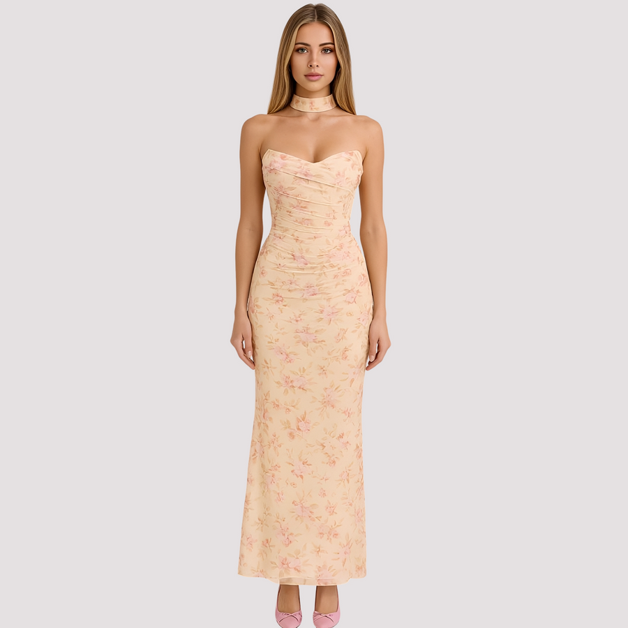 Antonia - Elegantes Slim-Fit-Choker-Kleid