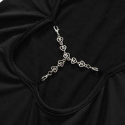 Elegantes Rückenfreies Maxikleid mit Kettendetail