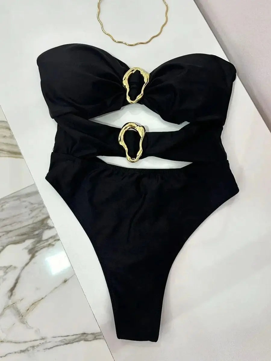 Costume da bagno sexy con cut-out | Costume intero da donna