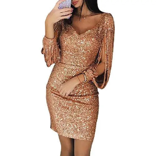 Glanzvolles Pailletten-Minikleid für jeden Anlass