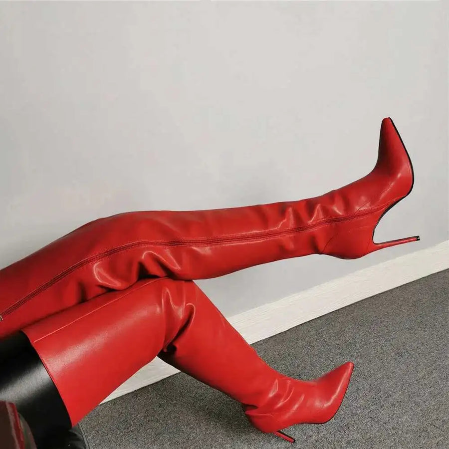 Damen-Overknee-Stiefel | Hohe Absätze