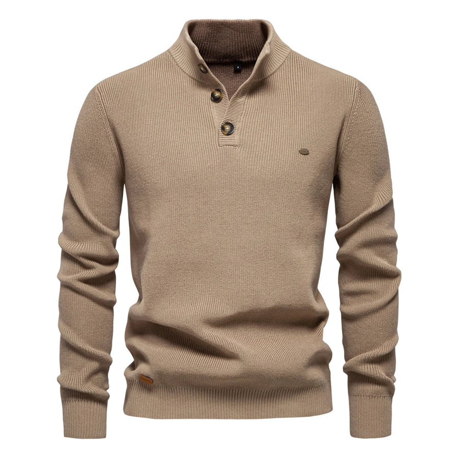 RICCARDO | HERRENPULLOVER MIT KNÖPFEN