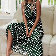 Kapri gepunktetes Maxikleid