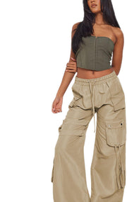 Silvia- Damen Weite Cargo Hosen im sportlichen Stil