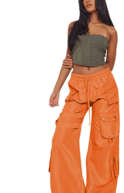 Silvia- Damen Weite Cargo Hosen im sportlichen Stil