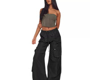 Silvia- Damen Weite Cargo Hosen im sportlichen Stil