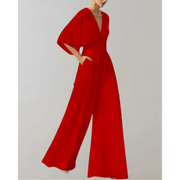 Slim-Fit Damenoverall Celia mit weitem Bein