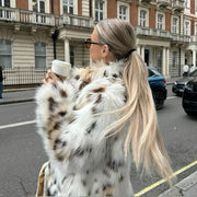 Celeste Leopard Kunstfellmantel