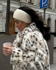 Celeste Leopard Kunstfellmantel