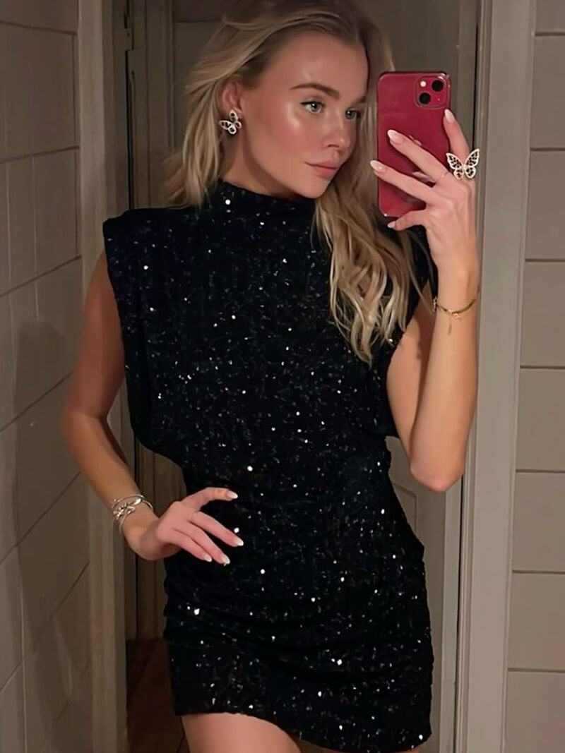 Gillian Glitter Minikleid