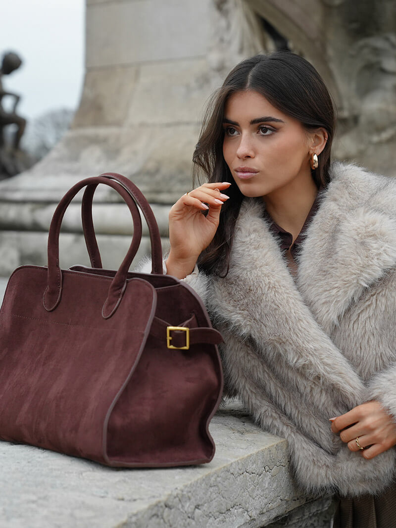 Henna suede Tasche