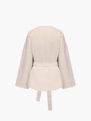 Damen Kimono-Jacke – Eleganter Cardigan mit Bindegürtel