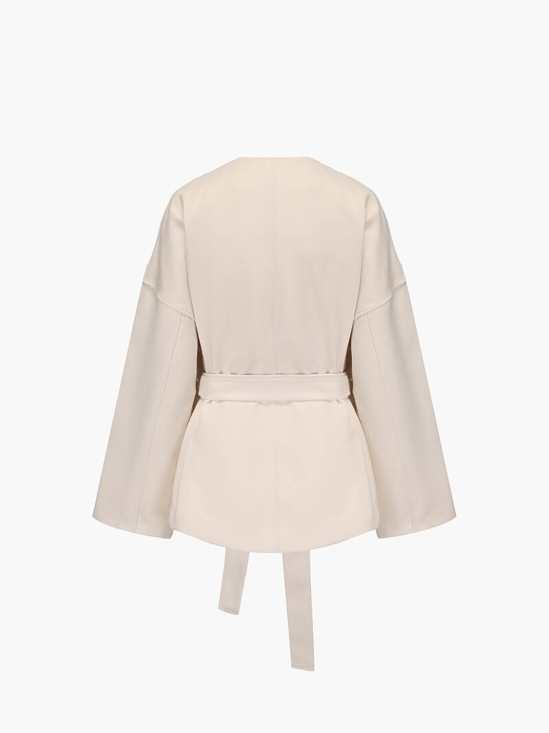 Damen Kimono-Jacke – Eleganter Cardigan mit Bindegürtel