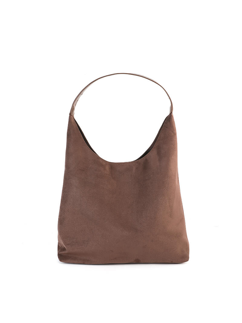 Elegante vegane Wildleder-Tasche – Geräumige Schulterhandtasche