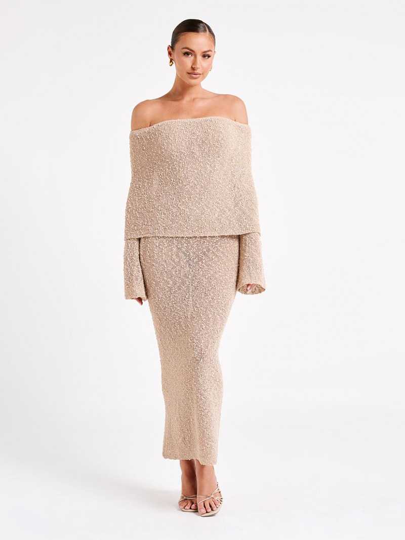 Marissa - Glamouröses, schulterfreies, transparentes Abendkleid | Elegantes transparentes Strandpartykleid für Damen