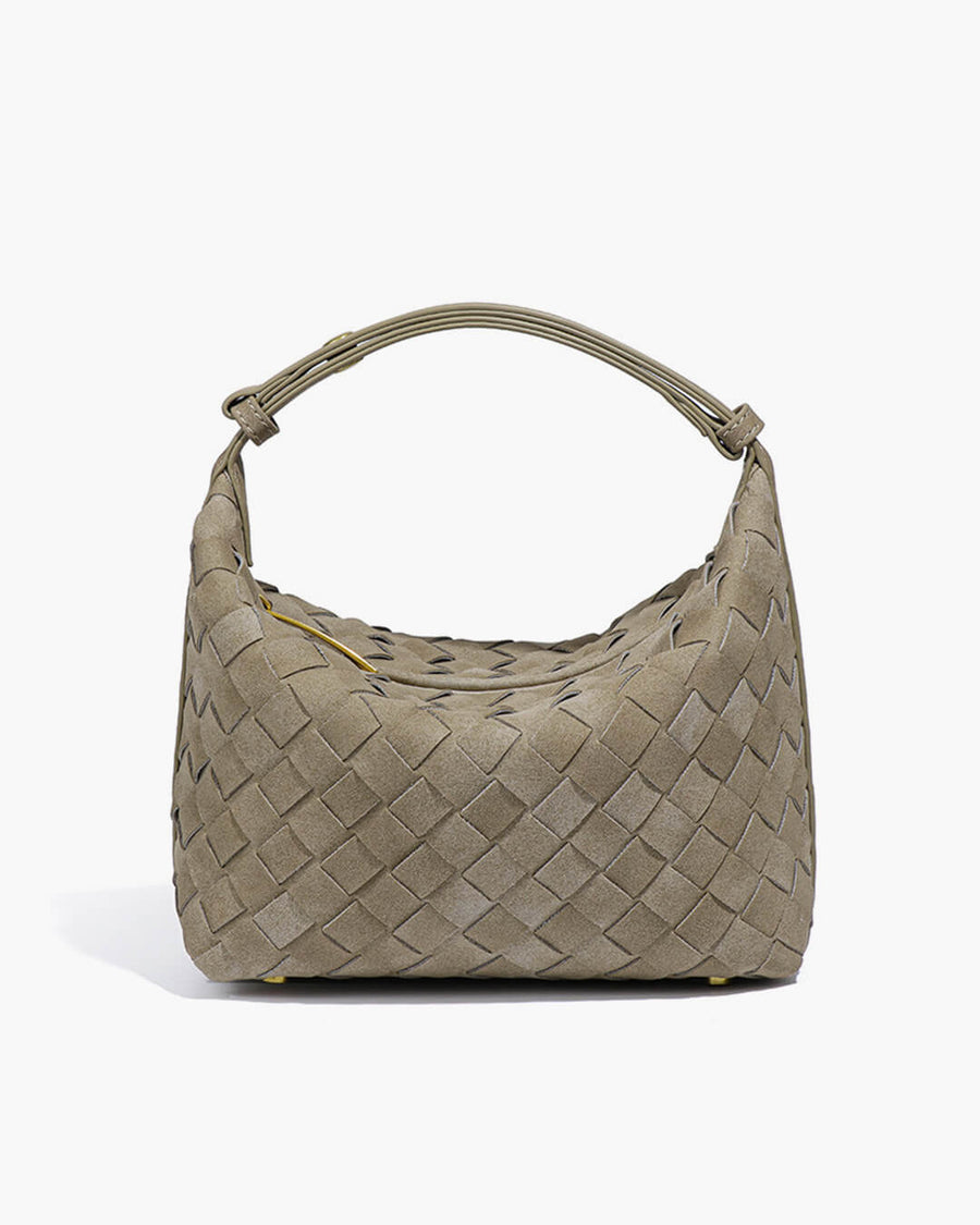 Mica Geflochtene Wildleder-Ledertasche