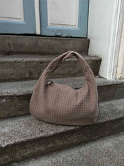 XL suede woven Tasche