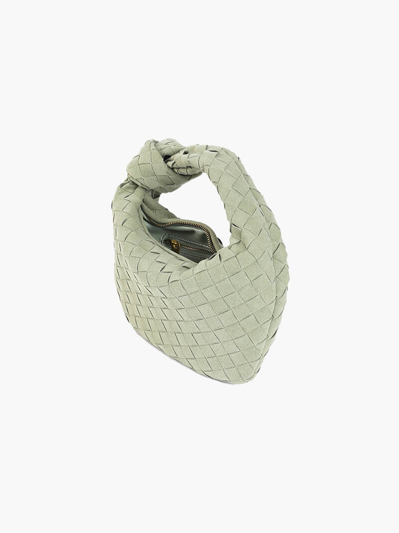 Mini suede woven Tasche