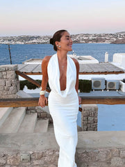 Venice Deep V-Ausschnitt Maxikleid
