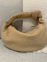 Medium suede woven Tasche