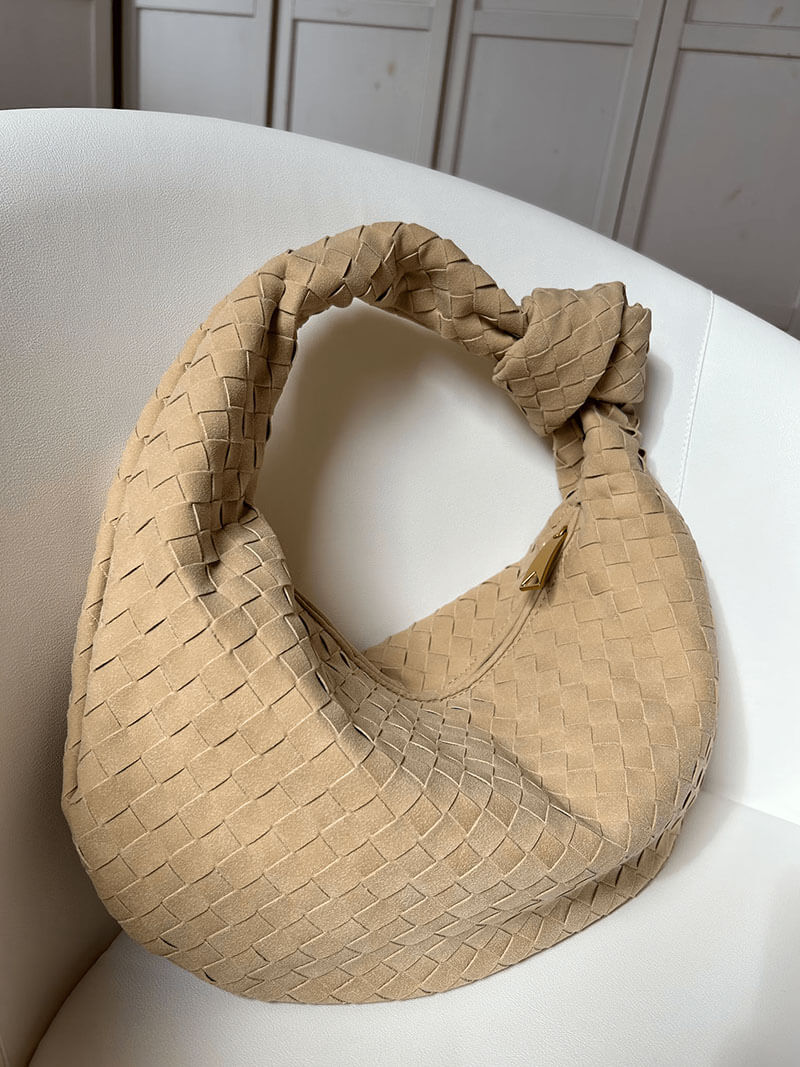 Medium suede woven Tasche