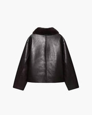Joana Wendejacke aus Kunstfell und Leder