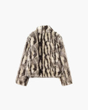 Josie Leopard Kunstfellmantel