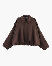 Lara Wildleder Bomberjacke