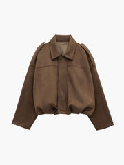 Lara Wildleder Bomberjacke