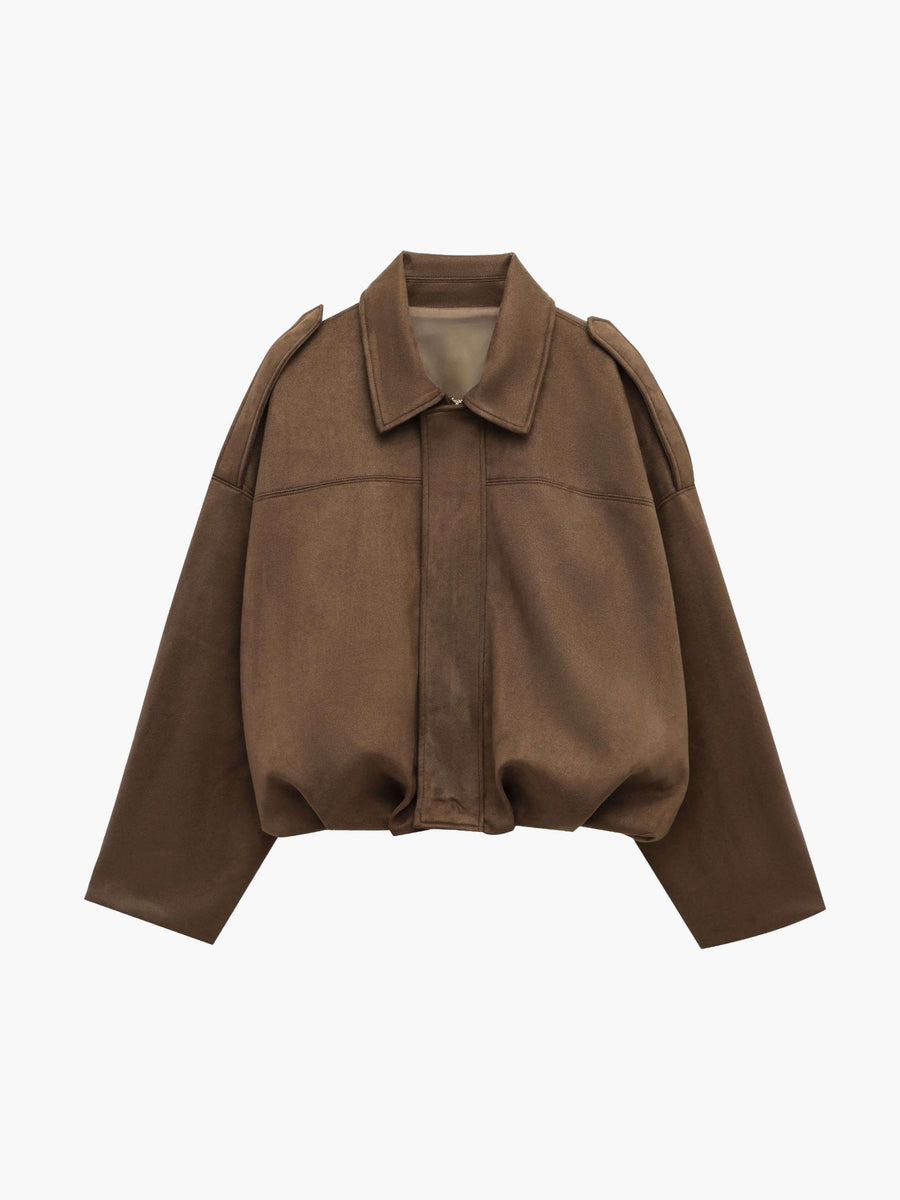 Lara Wildleder Bomberjacke