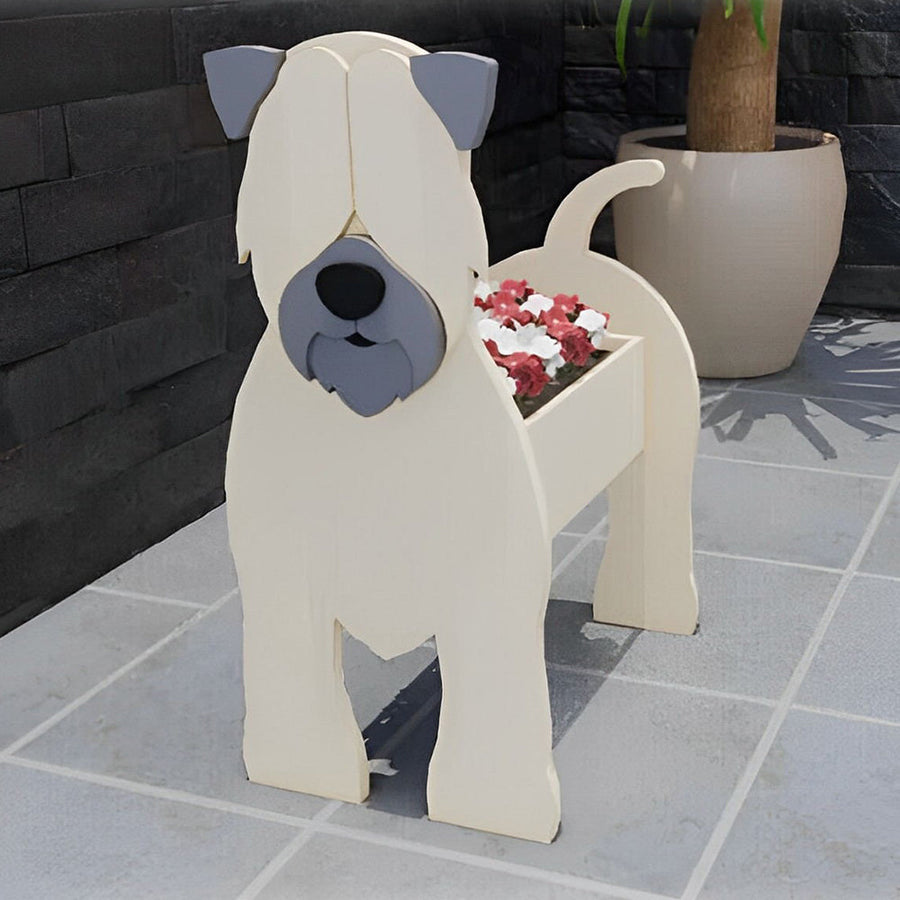 Blumentopf mit weicher Beschichtung für Wheaten Terrier