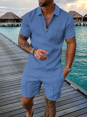 Sommer Set Herren | Polo & Shorts mit Kontrast-Details