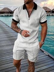 Sommer Set Herren | Polo & Shorts mit Kontrast-Details