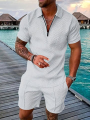 Sommer Set Herren | Polo & Shorts mit Kontrast-Details